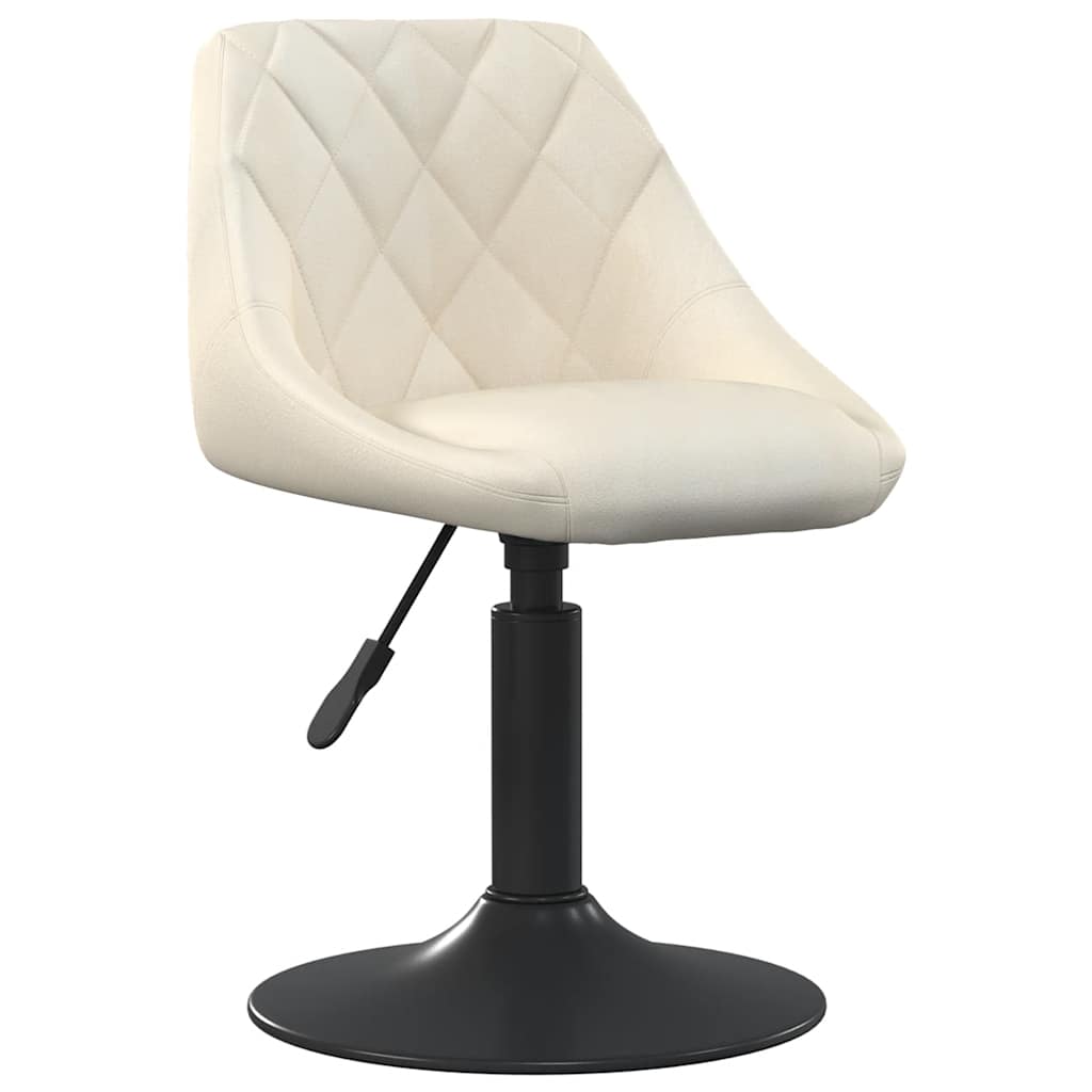 Eetkamerstoelen draaibaar 2 st fluweel crèmekleurig