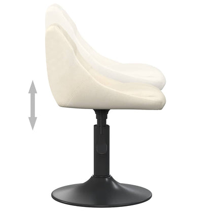 Eetkamerstoelen draaibaar 2 st fluweel crèmekleurig