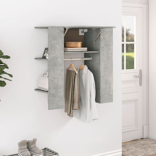 Halmeubel 97,5x37x99 cm bewerkt hout betongrijs