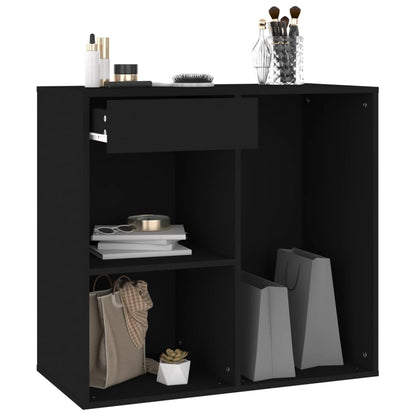 Cosmeticakast 80x40x75 cm bewerkt hout zwart