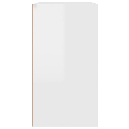 Cosmeticakast 80x40x75 cm bewerkt hout hoogglans wit