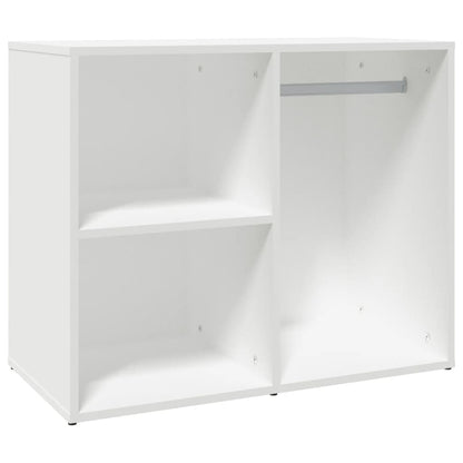 Kledingkast 80x40x65 cm bewerkt hout wit