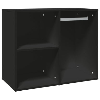 Kledingkast 80x40x65 cm bewerkt hout zwart