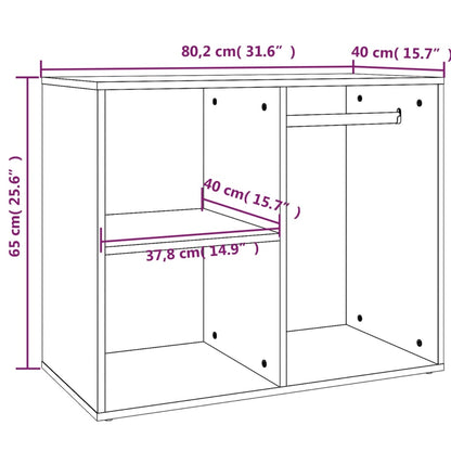 Kledingkast 80x40x65 cm bewerkt hout sonoma eikenkleurig