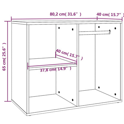 Kledingkast 80x40x65 cm bewerkt hout hoogglans wit
