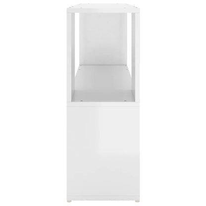 Boekenkast 100x24x63 cm bewerkt hout hoogglans wit