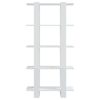 Boekenkast/kamerscherm 80x30x160 cm hoogglans wit