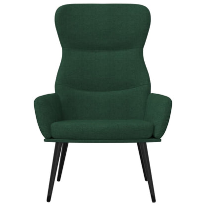Relaxstoel met voetenbank stof donkergroen