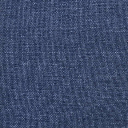 Relaxstoel met voetenbank stof blauw