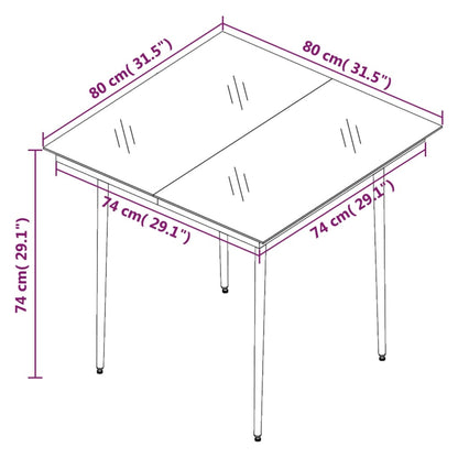 5-delige Tuinset grijs
