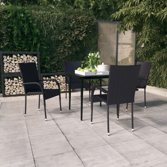 5-delige Tuinset zwart