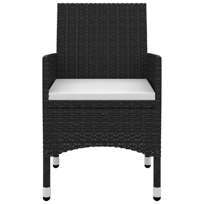7-delige Tuinset met kussens poly rattan en glas