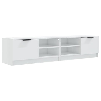 Tv-meubels 2 st 80x35x36,5 cm bewerkt hout hoogglans wit