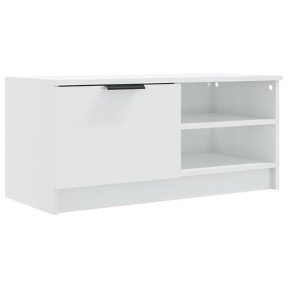 Tv-meubels 2 st 80x35x36,5 cm bewerkt hout hoogglans wit
