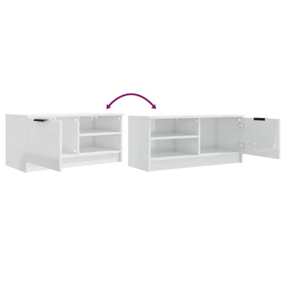Tv-meubels 2 st 80x35x36,5 cm bewerkt hout hoogglans wit