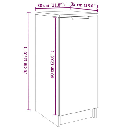 Schoenenkast 30x35x70 cm bewerkt hout wit