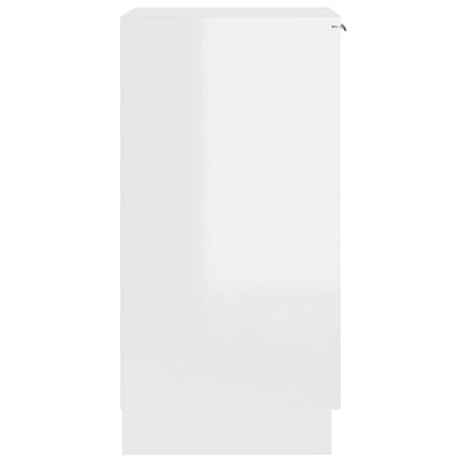 Schoenenkast 30x35x70 cm bewerkt hout hoogglans wit