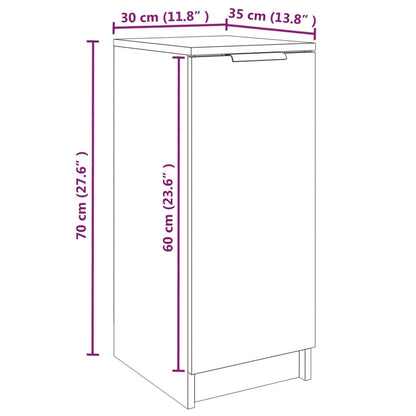 Schoenenkast 30x35x70 cm bewerkt hout hoogglans wit