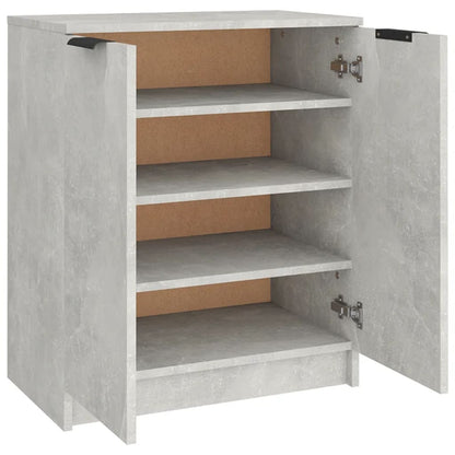 Schoenenkast 59x35x70 cm bewerkt hout betongrijs