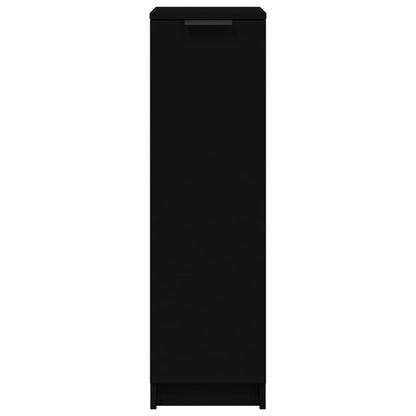 Schoenenkast 30x35x100 cm bewerkt hout zwart