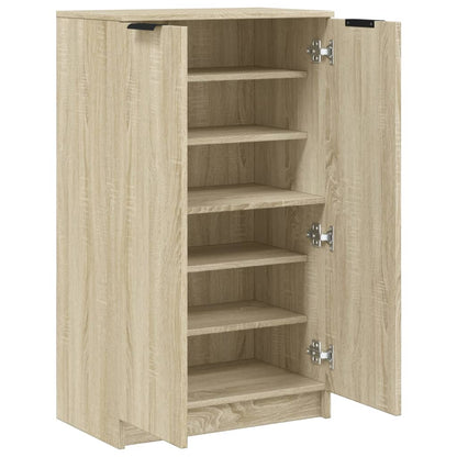 Schoenenkast 59x35x100 cm bewerkt hout sonoma eikenkleurig