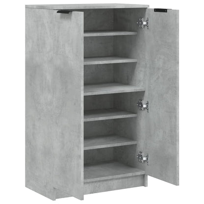 Schoenenkast 59x35x100 cm bewerkt hout betongrijs