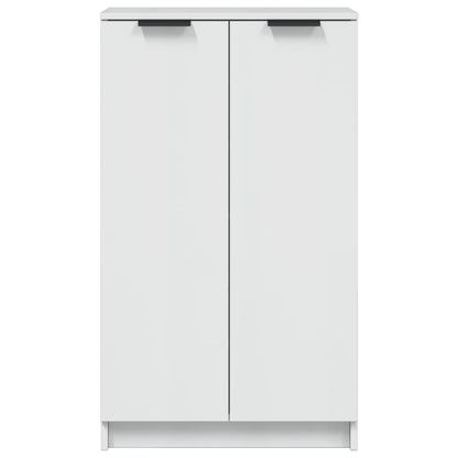 Schoenenkast 59x35x100 cm bewerkt hout hoogglans wit
