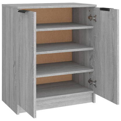 Schoenenkast 59x35x70 cm bewerkt hout grijs sonoma eikenkleurig