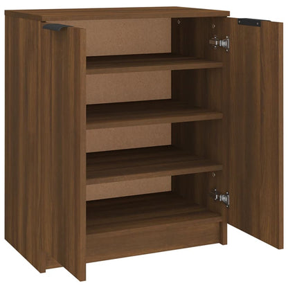 Schoenenkast 59x35x70 cm bewerkt hout bruin eikenkleur