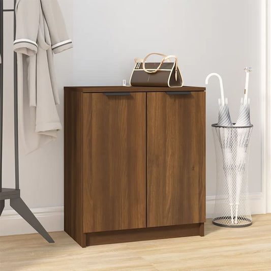 Schoenenkast 59x35x70 cm bewerkt hout bruin eikenkleur