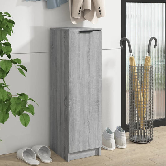 Schoenenkast 30x35x100 cm bewerkt hout grijs sonoma eikenkleur
