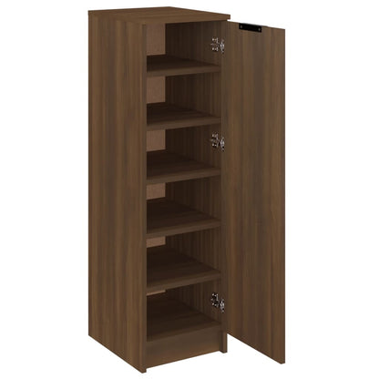 Schoenenkast 30x35x100 cm bewerkt hout bruin eikenkleur