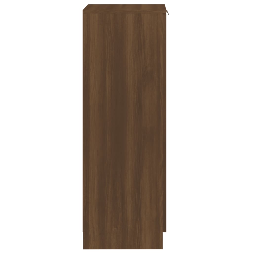 Schoenenkast 30x35x100 cm bewerkt hout bruin eikenkleur
