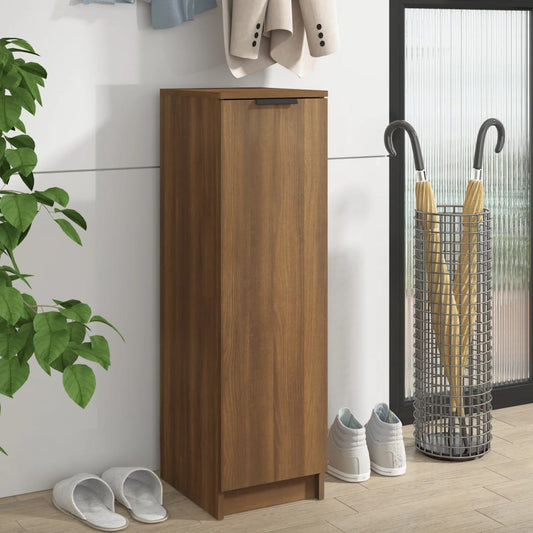 Schoenenkast 30x35x100 cm bewerkt hout bruin eikenkleur