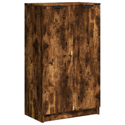 Schoenenkast 59x35x100 cm bewerkt hout gerookt eikenkleurig