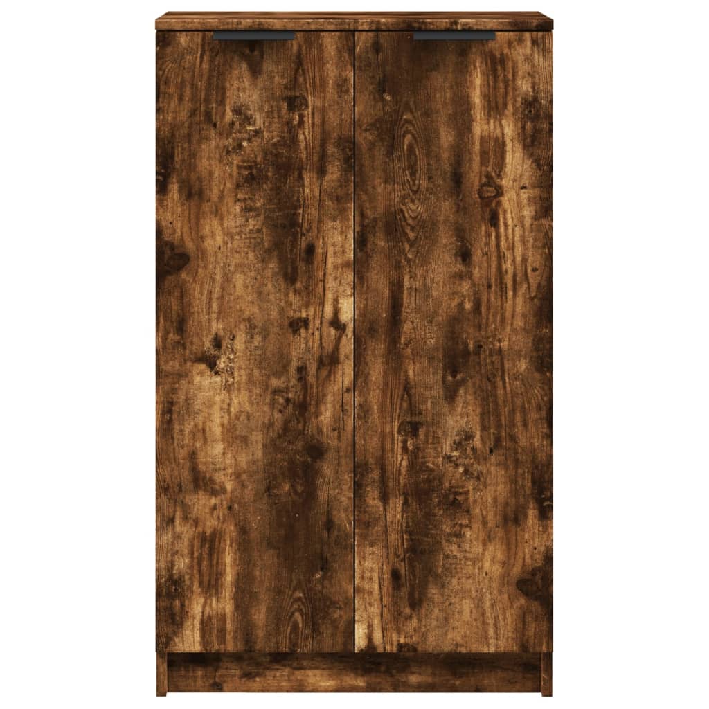 Schoenenkast 59x35x100 cm bewerkt hout gerookt eikenkleurig