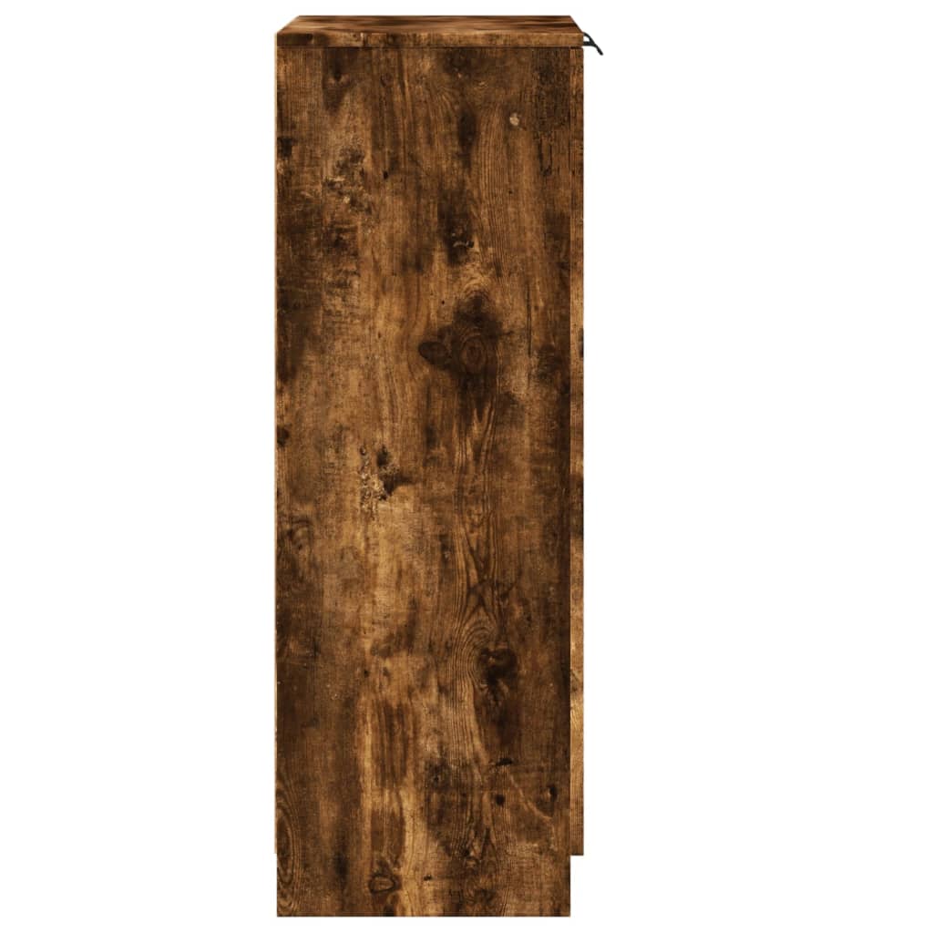 Schoenenkast 59x35x100 cm bewerkt hout gerookt eikenkleurig