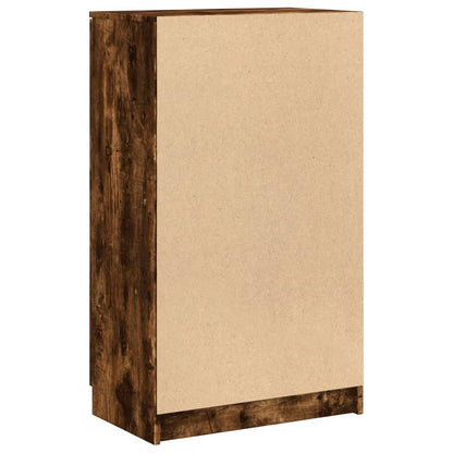 Schoenenkast 59x35x100 cm bewerkt hout gerookt eikenkleurig