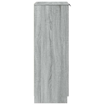 Schoenenkast 59x35x100 cm bewerkt hout grijs sonoma eikenkleur