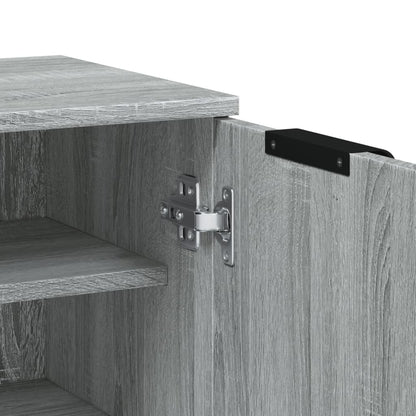 Schoenenkast 59x35x100 cm bewerkt hout grijs sonoma eikenkleur