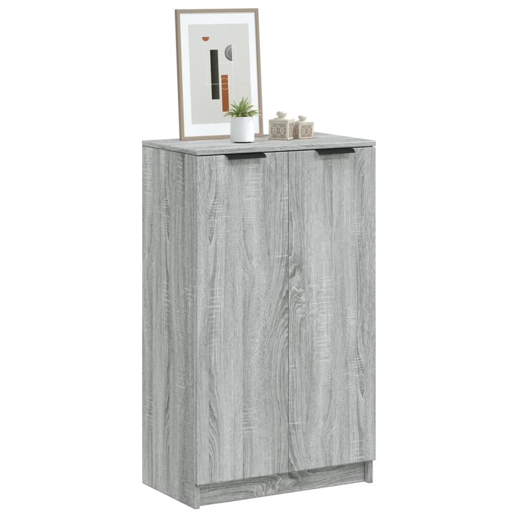 Schoenenkast 59x35x100 cm bewerkt hout grijs sonoma eikenkleur