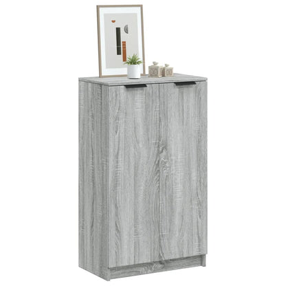 Schoenenkast 59x35x100 cm bewerkt hout grijs sonoma eikenkleur