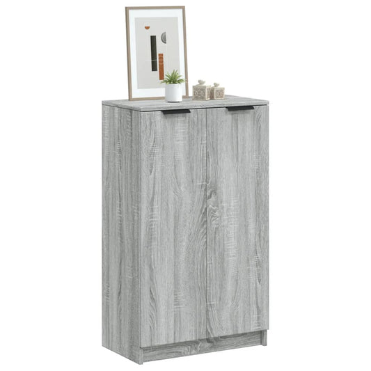 Schoenenkast 59x35x100 cm bewerkt hout grijs sonoma eikenkleur
