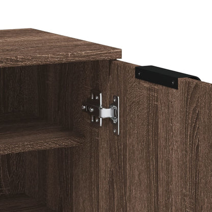 Schoenenkast 59x35x100 cm bewerkt hout bruin eikenkleur