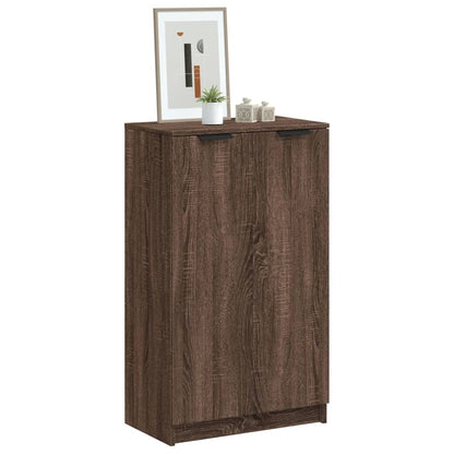 Schoenenkast 59x35x100 cm bewerkt hout bruin eikenkleur