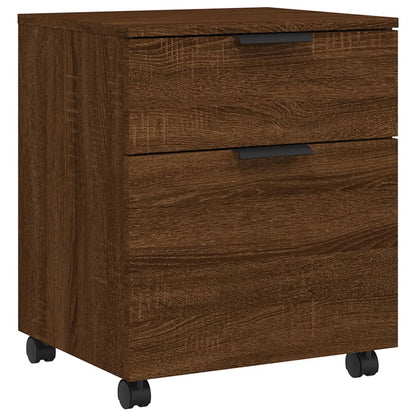 Dossierkast verrijdbaar 45x38x54 cm bewerkt hout bruineiken