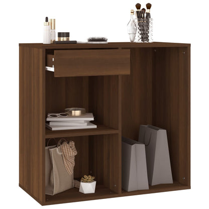 Cosmeticakast 80x40x75 cm bewerkt hout bruin eikenkleur