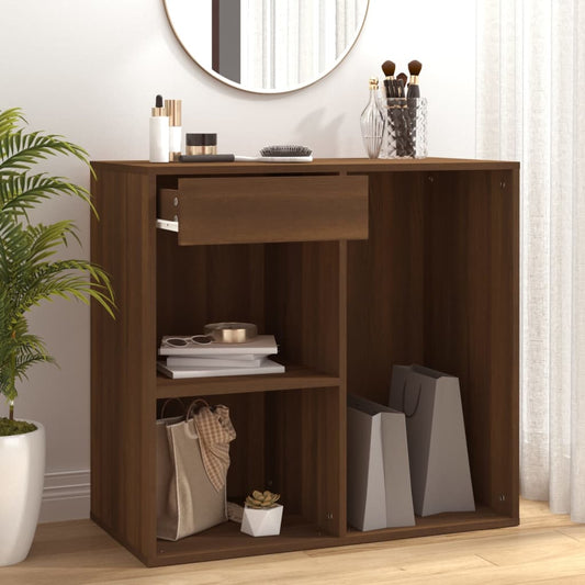 Cosmeticakast 80x40x75 cm bewerkt hout bruin eikenkleur