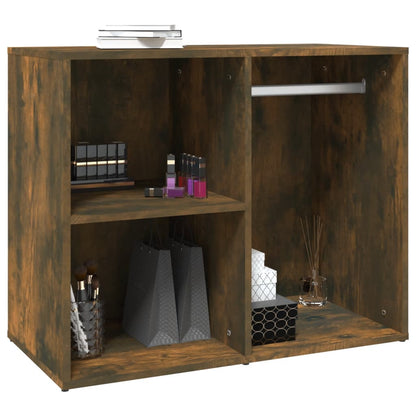 Kledingkast 80x40x65 cm bewerkt hout gerookt eikenkleurig
