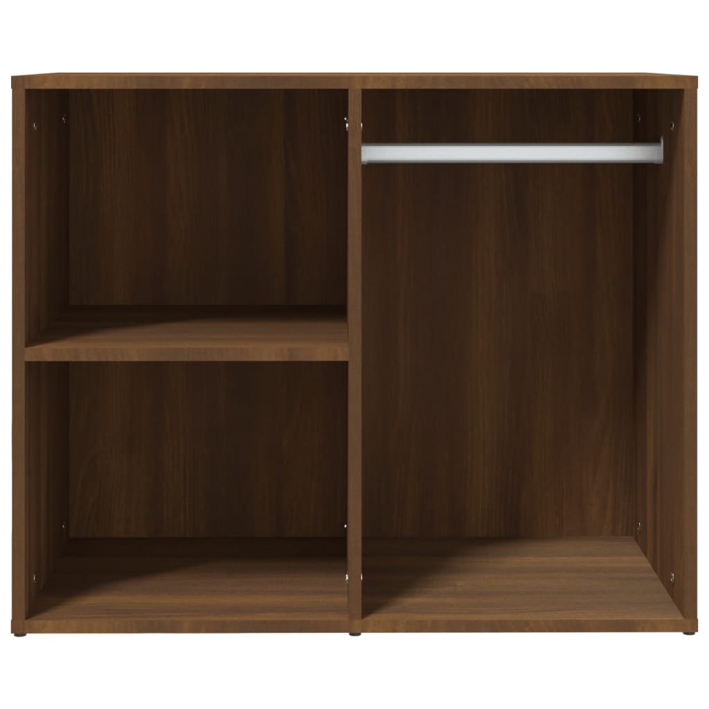 Kledingkast 80x40x65 cm bewerkt hout bruin eikenkleur